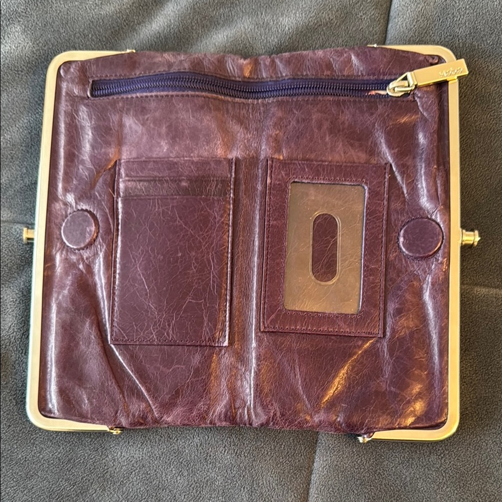 Classic Hobo Wallet - Eggplant color